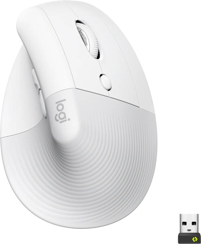 Logitech Lift Verticale Ergonomische Muis Wit