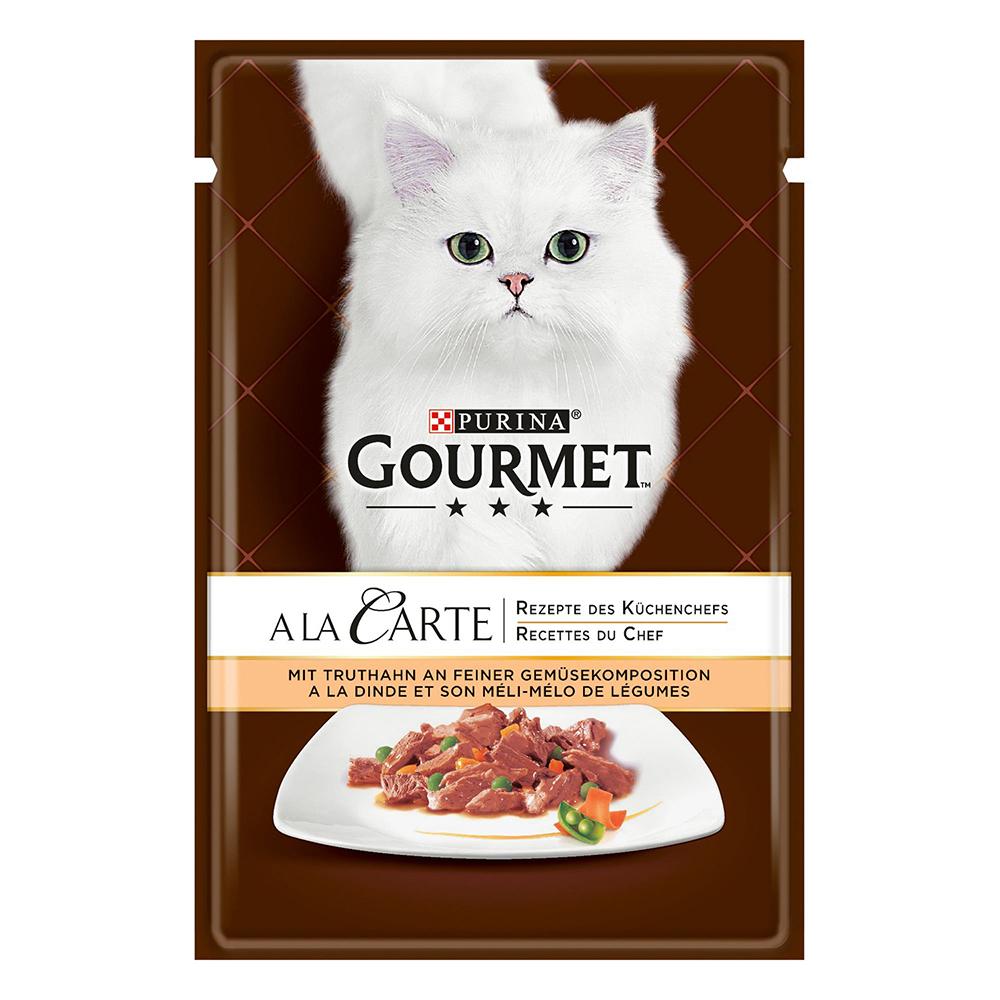 24x85g Kalkoen met Groenten Gourmet A la Carte Kattenvoer